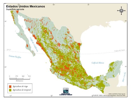 メキシコ農業地図